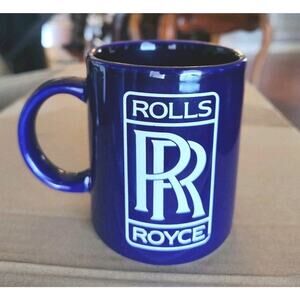 Rolls Royce Logo Coffee Mug Cobalt Blue Car Auto Luxury Limousine